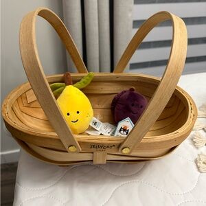 Jellycat Lemon , plum and basket combo